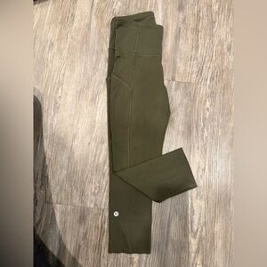 Lululemon Olive Green Crop Leggings